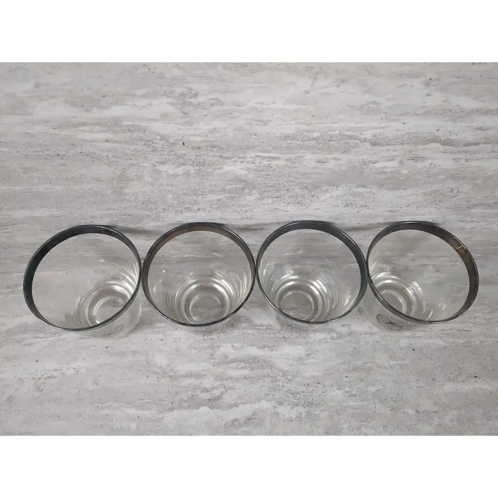 Set Of‎ 4 Memphis State University Glass Cups, Bar Glasses